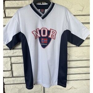 MEN'S WAYNOR ORIGINAL DESIGN Short Sleeve Shirt Sz Small Red White Blue Athletic